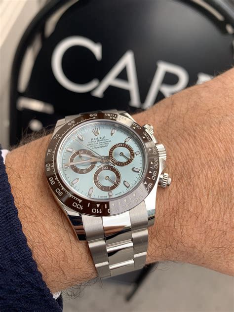 rolex daytona bleu marron|Rolex daytona platinum.